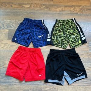 Lot of 4 xs boy dri fit shorts- used condition